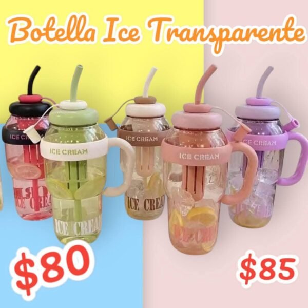 Botella Ice transparente